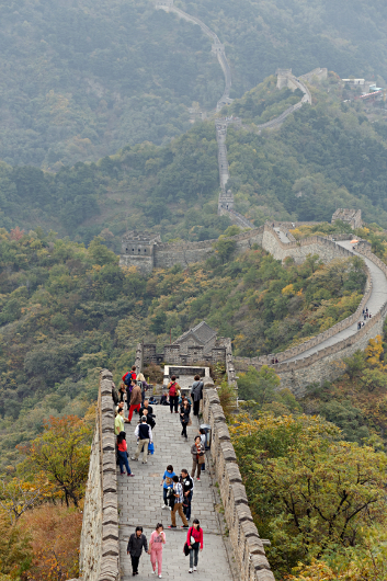 Great Wall of China at Mutianyu
 - An impenetrable serpent winding through the mountains