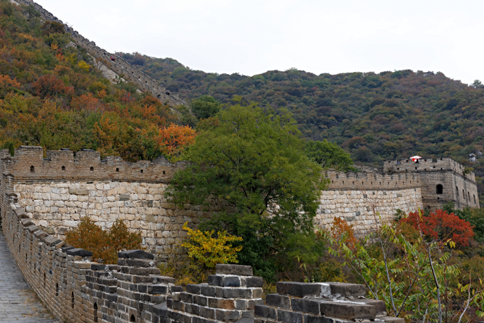 Great Wall of China at Mutianyu
 - Look to the left. This is amazingly steep and difficult to climb.