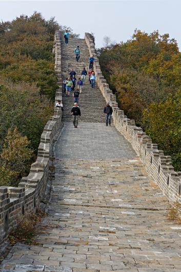 Great Wall of China at Mutianyu
 - Typical section -- Typical climbers