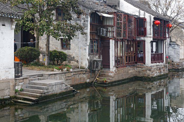 Shanghai Water Towns - Houses Along a Canal