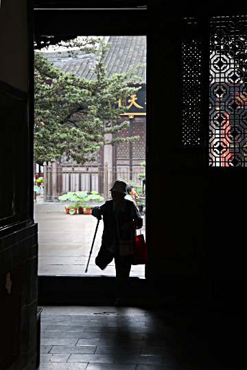 Szechuan Province, China
 - Over the Step to Enter Temple