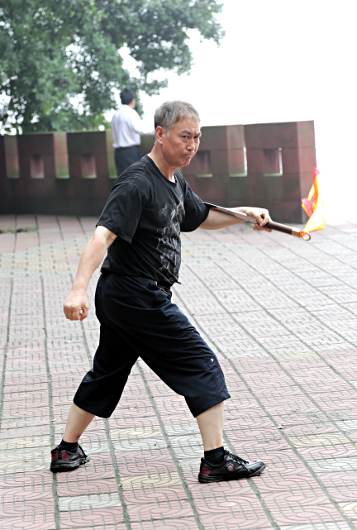 Mt Emei And Leshan - Street Tai Ji by the River in Leshan