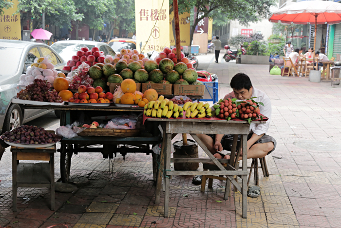 Mt Emei And Leshan - Street Fruit Seller