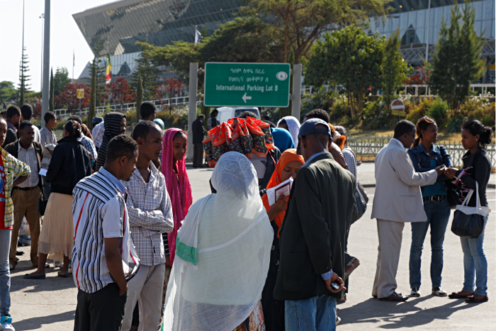 Visit to Addis Ababa - Airport Crowd