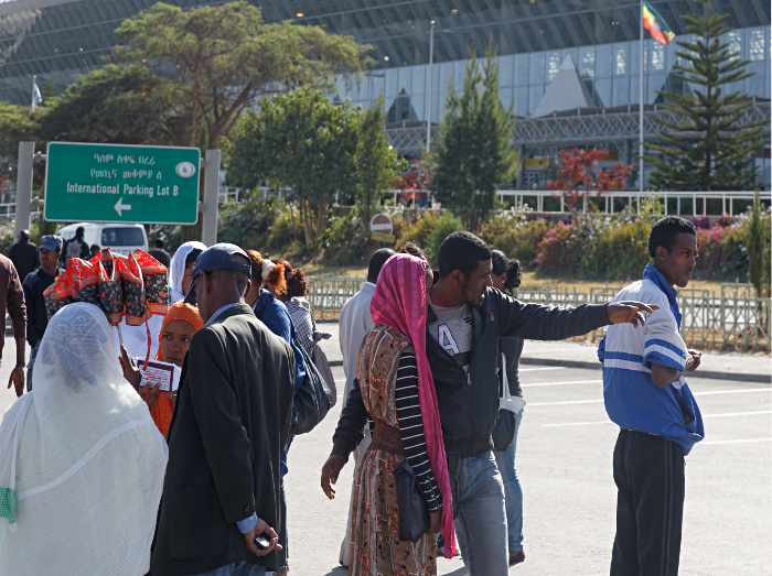 Visit to Addis Ababa - Airport Crowd