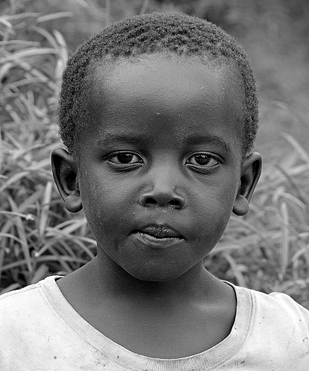 Africans in Black & White - Little Girl, Nabugoye, Uganda