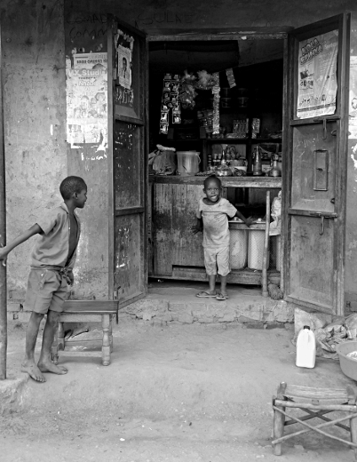 Africans in Black & White - Grocery Store, Namanyoyi, Uganda