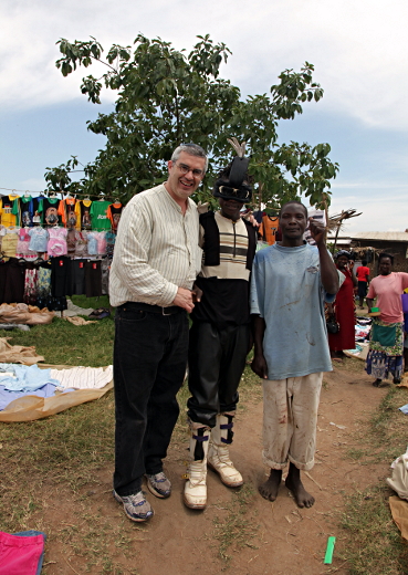 Market Day, Uganda - Ari and a Local Freeko