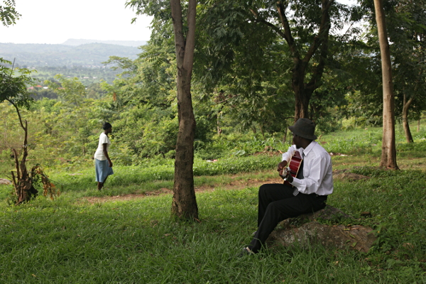 Visiting the Abayudaya in Nabugoye, Uganda - Enosh from Putti Playing Guitar in Nabgoye