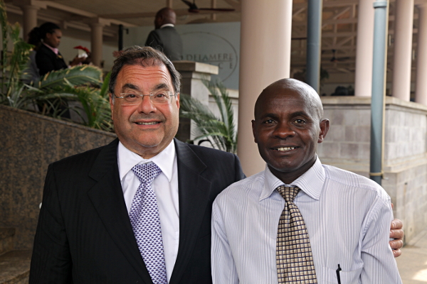 Rabbi Shlomo Riskin and James, Nairobi Kenya