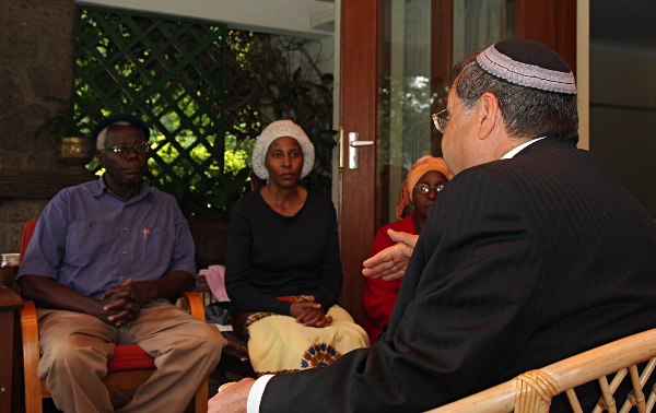 Visiting Nairobi, Kenya - Rabbi Riskin Speaking to Locals Interested in Judaism