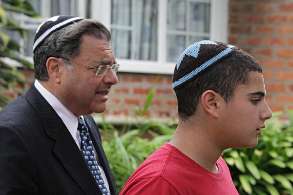 Visiting Nairobi, Kenya - Rabbi Riskin and His Grandson, Eden