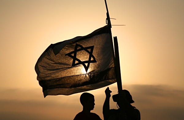 The Israeli Flag - Raising the Flag on Eitam
