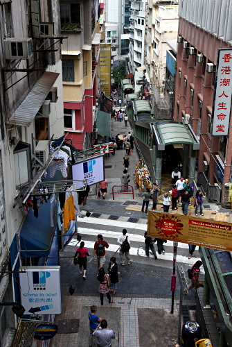 Hong Kong - Mid-town Escalator through Soho