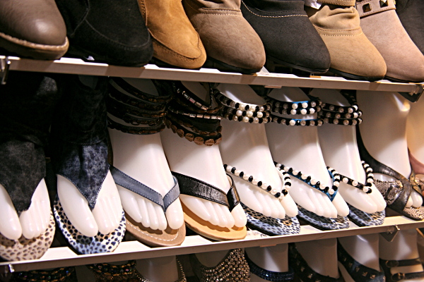 Hong Kong - Shoes in the Ladies' Market