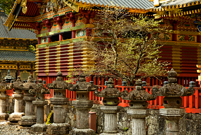 Nikko -- at the Shrine of Shogun Tokugawa Ieyasu and his grandson Iemitsu - Shinto Lanterns