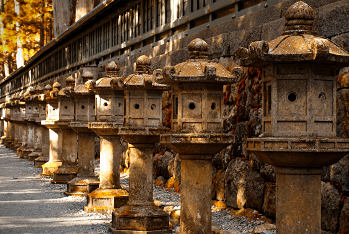 Nikko -- at the Shrine of Shogun Tokugawa Ieyasu and his grandson Iemitsu - Stone Lanterns