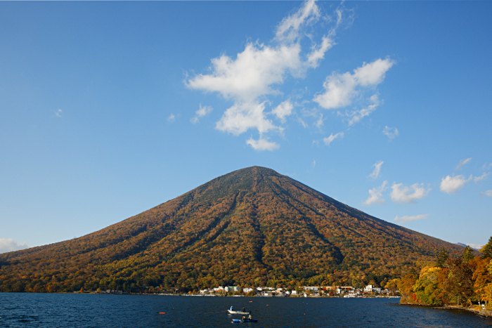 Nikko -- at the Shrine of Shogun Tokugawa Ieyasu and his grandson Iemitsu - Mount Nantai overlooking Lake Chuzenji