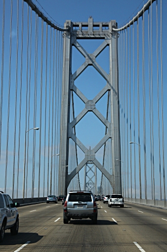 August in the US - Bay Bridge -- Suspension