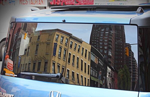 August in the US - View from a Honda in New York City