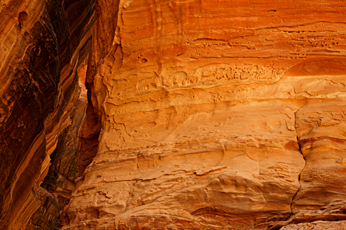 Petra - Patterns on Siq walls