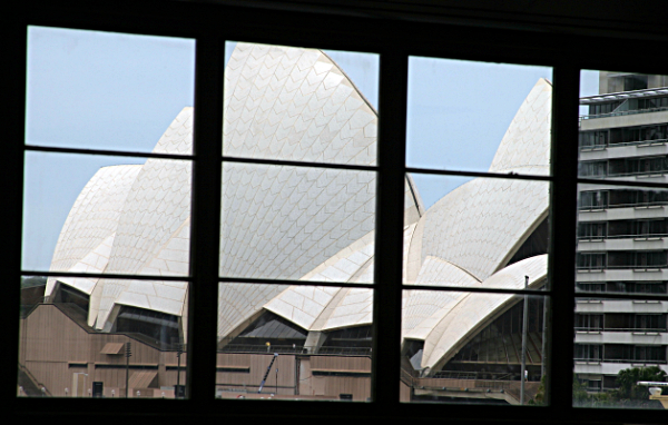 Sails on Sydney Harbour - The Sydney Opera House through a Window
