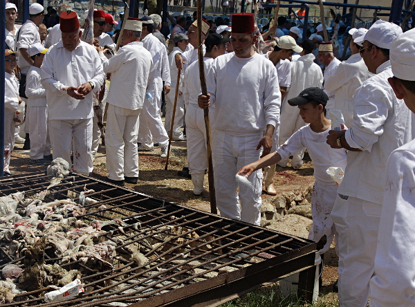 Samaritan, Shomronim, Passover Sacrifice - Mizbeah, Salt and Innards