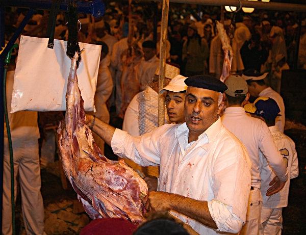 Samaritan, Shomronim, Passover Sacrifice - On a Meat Hook