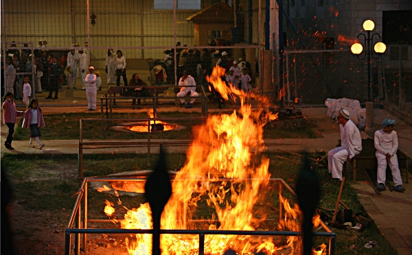 Samaritan, Shomronim, Passover Sacrifice - Around the burning pit