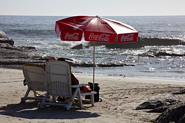 Cape Town - Coca Cola Beach Umbrella, Camps Bay, Cape Town