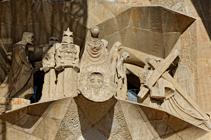 Gaudi's Sagrada Familia in Barcelona - Gaudi's Face