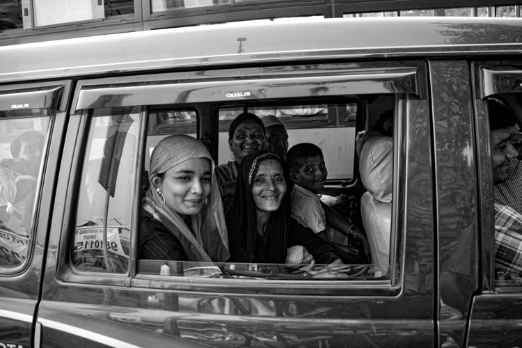 India 2014 - Car Passengers in Delhi