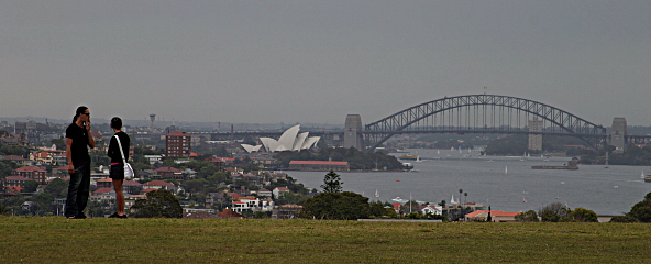 Sydney's Coast surrounded by Water - Harbour Bridge from the Resevoir Park, Evening