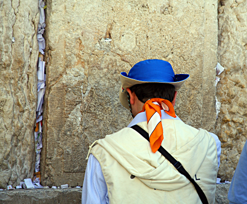 Yerushalayim - Jerusalem, the Kotel and the Temple Mount -- Har haBayit - Cowboy at the Kotel, Western Wall