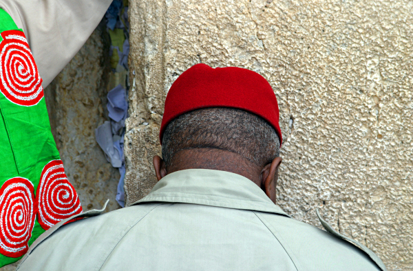 Yerushalayim - Jerusalem, the Kotel and the Temple Mount -- Har haBayit - African National at the Kotel, Western Wall